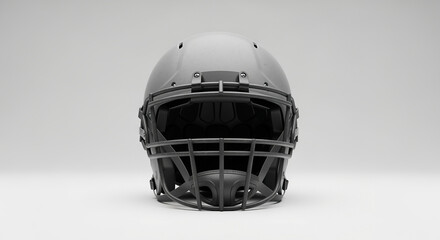 Fototapeta premium American football helmet plain isolated on gray background with sports equipment