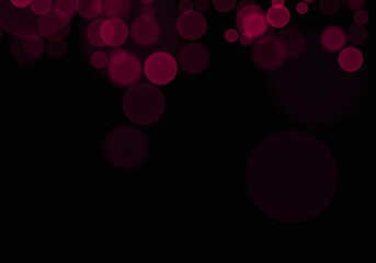 Soft Pink Bokeh Light Overlay. Romantic Wedding and Valentine Shape on Dark Background