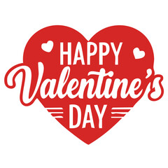 A handwritten text Happy Valentine's Day. Lettering. Colorful holiday banner. Vector illustration. It can be used for printing on T-shirts.