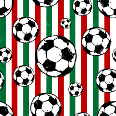 seamless pattern for soccer or football, with stripes, paint strokes and splashes
