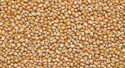 Fototapeta premium Close-Up of Dried Yellow Popcorn Kernels Texture, High Quality Background of Raw Corn Seeds for Food Industry and Snack Manufacturing