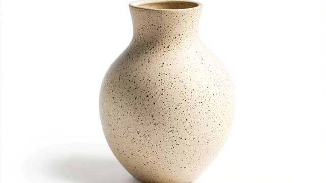 Minimalist home decor featuring speckled ceramic pottery vase perfect for plants adding natural charm and warmth to any living space or room