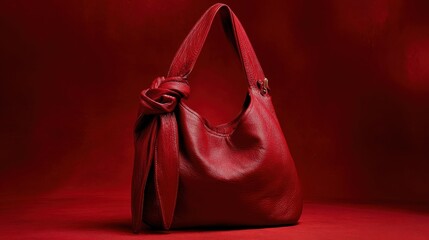 Red bag on red background display