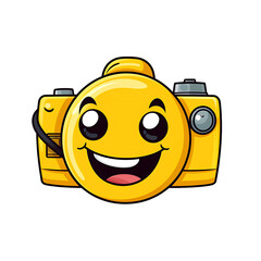 Cheerful Camera Cartoon Vector Illustration