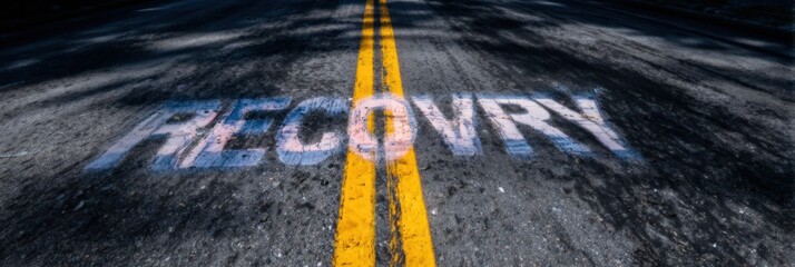 Inspiring Recovery Road Modern Health and Wellness Journey for Addiction Programs and Mental Health Advertising