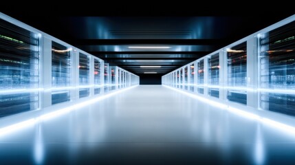 Modern Cloud Data Center Premium Tech Infrastructure for Enterprise Solutions and Digital Advancement Marketing Content