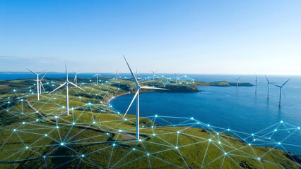 Sustainable Wind Power and Smart Grid Network on Coastal Landscape