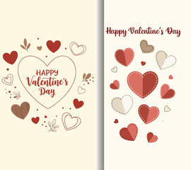 Handmade valentine product post template featuring craft style hearts in flat vector design ideal for small business promotions and romantic social media marketing