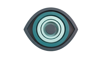 Abstract Eye Symbol with Concentric Circles