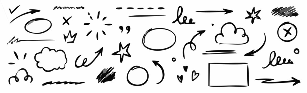 Line text highlight, hand dra...