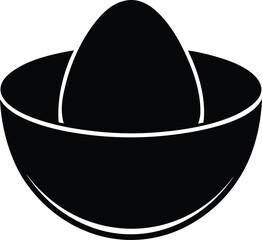 Fototapeta premium black and white egg
