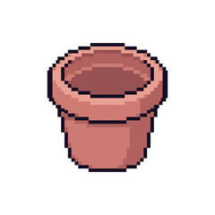 Pixel Art Terracotta Pot