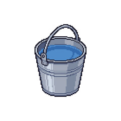 Pixel Art Water Bucket