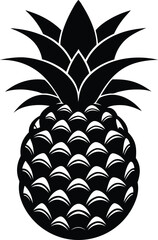 Obraz premium pineapple fruit black Vector, silhouette