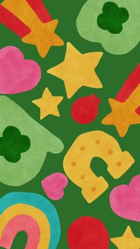abstract Patrick&rsquo;s Day animation colorful background