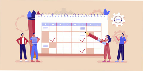 Planning and scheduling with team collaboration calendar tasks and project management