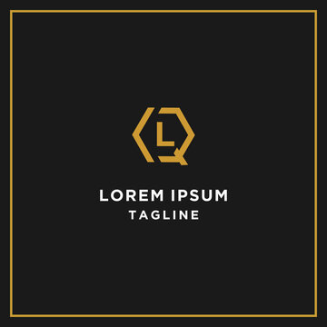 ql or lq hexagon logo