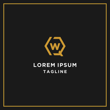 qw or wq hexagon logo