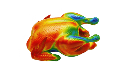 roasted chicken png whole fowl png colorful gradient png cooked poultry png transparent background image