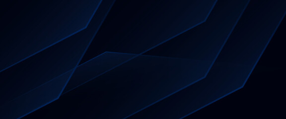 Obraz premium Black dark navy blue silver abstract pattern background. Geometric shape. Line triangle angle fold polygon diamond 3D. Color gradient ombre. dark blue background