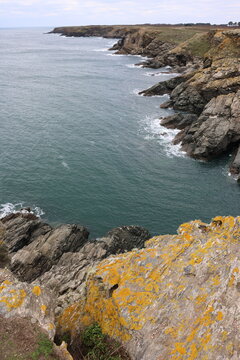 L&icirc;le de Groix, oc&eacute;an Atlantique (Bretagne, Morbihan, France)