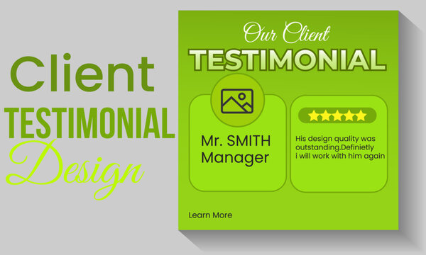 
 Modern Customer Testimonial Social Media Post Template for Business
Blue Professional Client Review and Rating Square Banner Design



