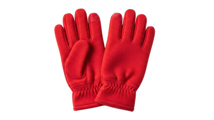Obraz premium red fleece gloves png winter gloves png warm handwear png soft gloves png transparent background image