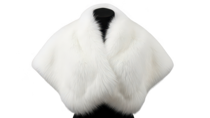 faux fur stole png white stole png luxury accessory png winter fashion png transparent background image
