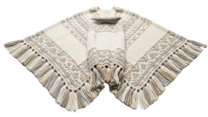 knitted poncho png white poncho png fringe poncho png winter poncho png transparent background image