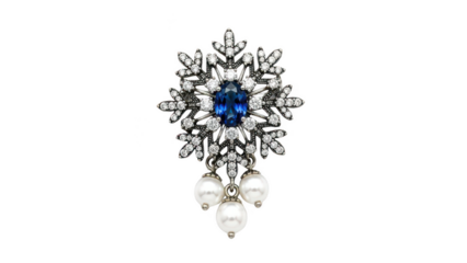 diamond brooch png sapphire brooch png snowflake brooch png pearl hanging brooch png transparent background image
