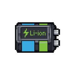 Pixel Art Drone Battery