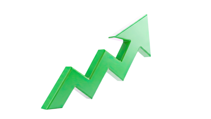 Green Arrow Chart Showing Upward Trend