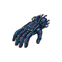 Pixel Art Robotic Hand Prosthetic