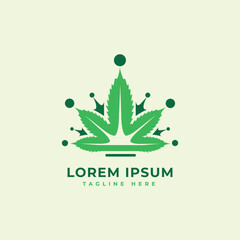 crown cannabis logo design modern minimal concept