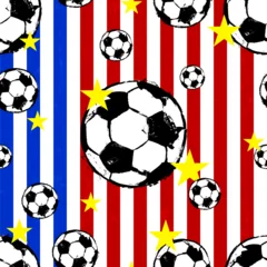 Gardinen Abstrakt mit Pinselstrichen seamless pattern for soccer or football, with stripes, stars, paint strokes and splashes, usa national colors, great soccer event  © Kirsten Hinte