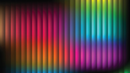 Abstract gradient vertical lines with neon colors and shadows