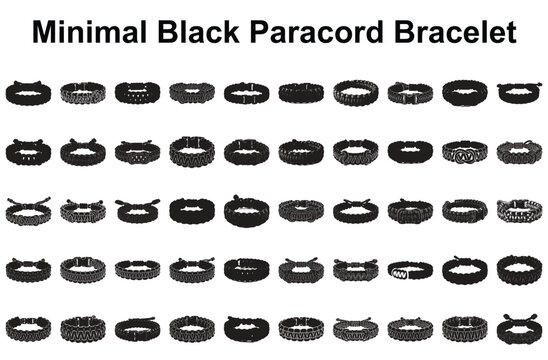 Minimal Black Paracord Bracelet
