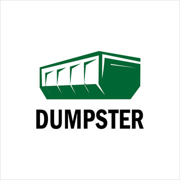 Tash Dumpster Logo Vector Icon Green Waste Container Illustration