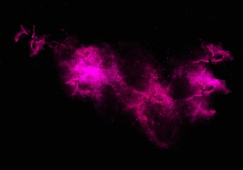 Pink Purple Nebula Galaxy Overlay. Cosmic Space Effect Background