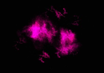 Pink Purple Nebula Galaxy Overlay. Cosmic Space Effect Background