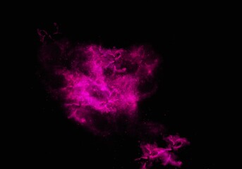 Pink Purple Nebula Galaxy Overlay. Cosmic Space Effect Background