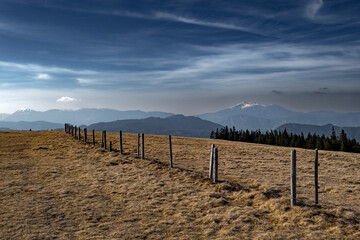 Mountain Landscape With Rax And Schneeberg In Lower Austria In Austria.