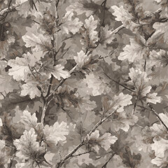 Hunting camouflage modern pattern, vector military print. real tree forest camouflage seamless pattern. 