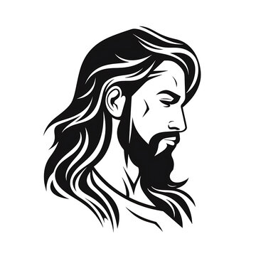 Christian Symbol Nika Black White Cartoon