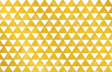 金色の鱗模様の背景　水彩　和風