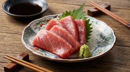 新鮮な本マグロの刺身