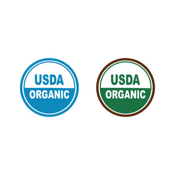 USDA Organic certification labels for natural products