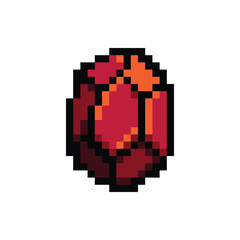 Pixel Art Uncut Red Ruby