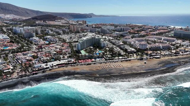 survol de playas de las americas &agrave; Tenerife, &icirc;les canaries