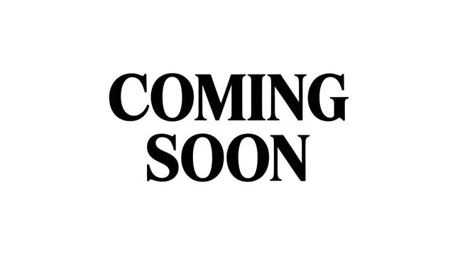 Coming Soon Text Animation Green Screen Loop for Promotion, Teaser, and Marketing Video Overlays